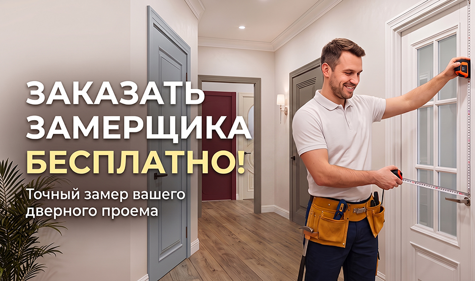 Заказать бесплатный замер дверного проёма